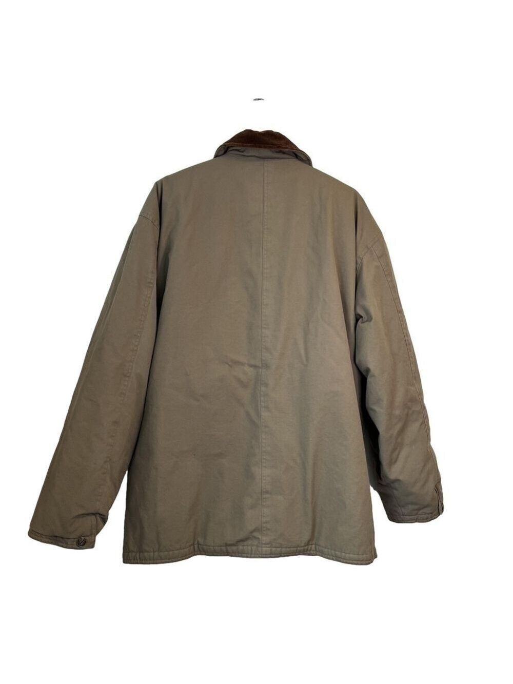 Men's Vintage R&R Chore Jacket Barn Coat Utility Corduroy Collar Khaki Brown 44 - Picture 5 of 16